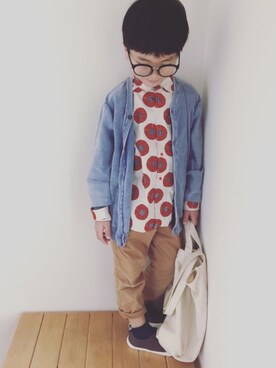 「レッスンバッグ」｜yuasaさん（キッズ・110cm）の冬コーディネート