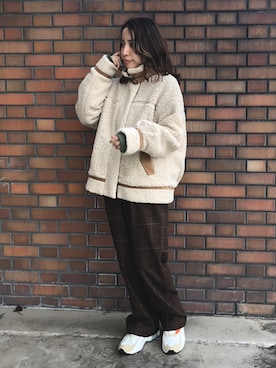 「179/WG（イチナナキュウダブルジー）のアイテム（ジャケット/アウター）」を使った、Itsumi Nishiさん（レディース・154cm）の冬コーディネート