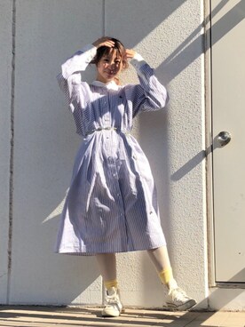 「179/WG（イチナナキュウダブルジー）のアイテム（ワンピース/ドレス）」を使った、Itsumi Nishiさん（レディース・154cm）の春コーディネート