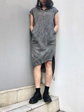 「ROQUEのアイテム」を使った、ayanoさん（レディース・171cm）の夏コーディネート