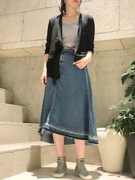 「Yasutoshi Ezumi（ヤストシエズミ）のアイテム」を使った、ayanoさん（レディース・171cm）の夏コーディネート