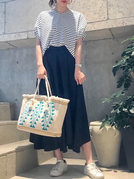 「STAR MELA（スターメラ）のアイテム」を使った、ayanoさん（レディース・171cm）の夏コーディネート