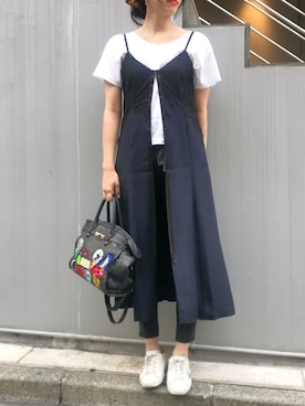 「Yasutoshi Ezumi（ヤストシエズミ）のアイテム（ワンピース/ドレス）」を使った、ayanoさん（レディース・171cm）の夏コーディネート