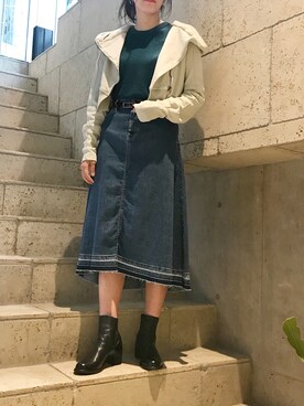 「ROQUEのアイテム」を使った、ayanoさん（レディース・171cm）の夏コーディネート