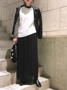 「ニコちゃん」｜「アイテム（ジャケット/アウター）」を使った、ayanoさん（レディース・171cm）の秋コーディネート