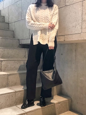 「OURET（オーレット）のアイテム」を使った、ayanoさん（レディース・171cm）の秋コーディネート