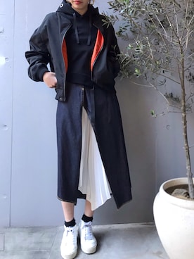 「Yasutoshi Ezumi（ヤストシエズミ）のアイテム」を使った、ayanoさん（レディース・171cm）の冬コーディネート