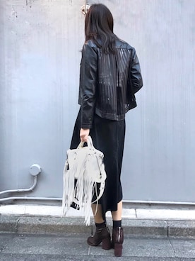 「Yasutoshi Ezumi（ヤストシエズミ）のアイテム」を使った、ayanoさん（レディース・171cm）の冬コーディネート