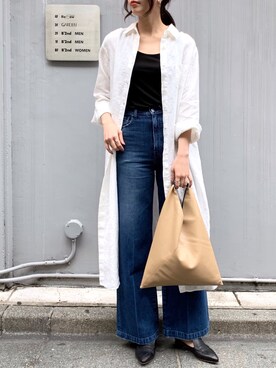 「woadblue（ウォードブルー）のアイテム（パンツ）」を使った、ayanoさん（レディース・171cm）の春コーディネート