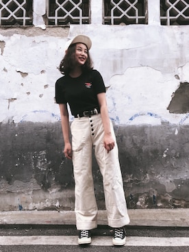 「BELAFONTE（ベラフォンテ）のアイテム」を使った、一晃rさん（レディース・158cm）の夏コーディネート