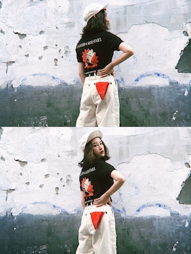 「BELAFONTE（ベラフォンテ）のアイテム」を使った、一晃rさん（レディース・158cm）の夏コーディネート