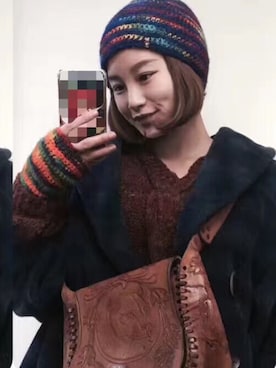 「VINTAGE（ヴィンテージ）のアイテム（ピーコート）」を使った、一晃rさん（レディース・158cm）の春コーディネート