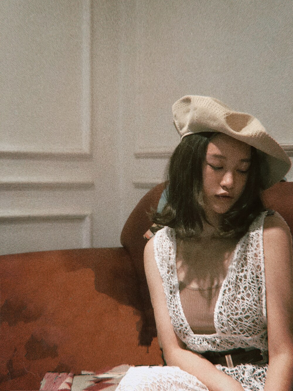 「复古、古着MIX、vintage、VINTAGE、vintage style」｜「VINTAGEのアイテム（キャップ、ベージュ系）」を使った、一晃rさん（レディース・158cm）の夏コーディネートの1枚目の写真