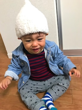 「GAPbaby」｜anzu(^^)さん（キッズ・70cm）の秋コーディネート
