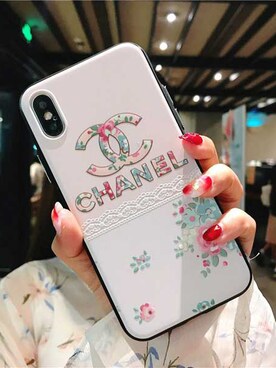 「シャネルIPHONE XS MAXカバー レディース （その他、ホワイト系）」を使った、bedcover1さんの春コーディネート