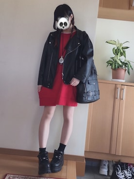 「BUBBLES（バブルス）のアイテム（バッグ）」を使った、み🌹さん（レディース・161cm）の冬コーディネート