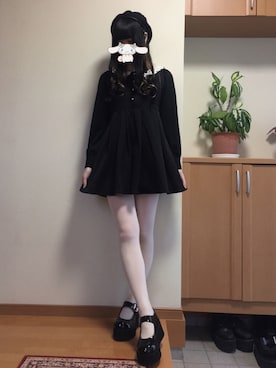 「白タイツ」｜「アイテム（ハンチング/ベレー帽）」を使った、み🌹さん（レディース・161cm）の秋コーディネート