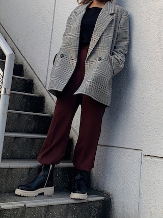 MOUSSY（マウジー）の「CHECK MIDDLE ジャケット（テーラード