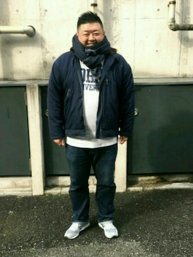「Mr.Babe」｜「アイテム（スウェット）」を使った、yuupipunさん（メンズ・176cm）の冬コーディネート