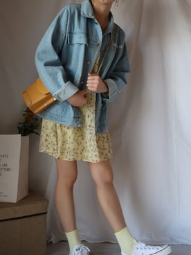「H&M（エイチ・アンド・エム）のアイテム（チュニック）」を使った、Yuling_dailyさん（レディース・160cm）の春コーディネート