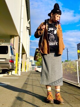 Snoopy スヌーピー のパーカーを使った人気ファッションコーディネート Wear
