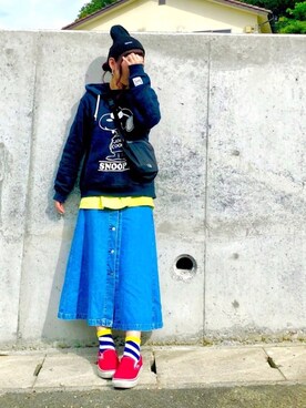 Snoopy スヌーピー のパーカーを使った人気ファッションコーディネート Wear