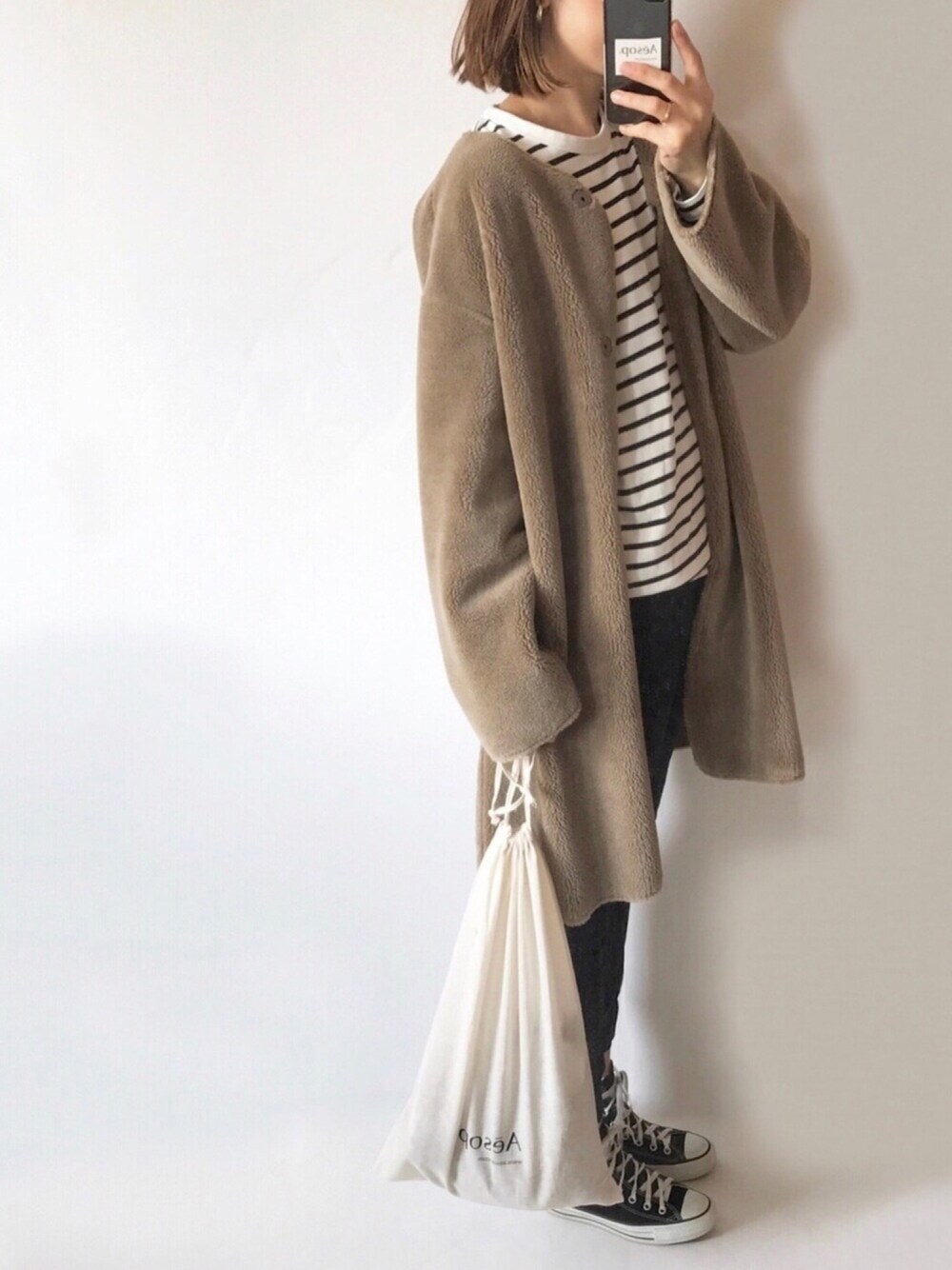 san｜JOURNAL STANDARD relumeのムートンコートを使ったコーディネート  