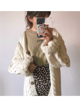 「KBF（ケイビーエフ）のスモールロゴTEE（Tシャツ/カットソー）」を使った、sanさん（レディース・159cm）の秋コーディネート