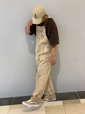 「LACOSTE」｜「アイテム（オールインワン・サロペット）」を使った、りゅうまさん（メンズ・174cm）の秋コーディネート