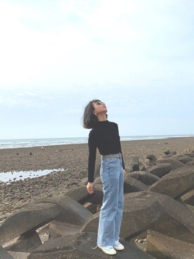 「H&M（エイチ・アンド・エム）のアイテム（ベルト、その他）」を使った、Zoe/肉伊さん（レディース・157cm）の春コーディネート