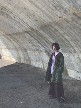 「KEEN（キーン）のアイテム（サンダル、ブラック系）」を使った、Zoe/肉伊さん（レディース・157cm）の冬コーディネート