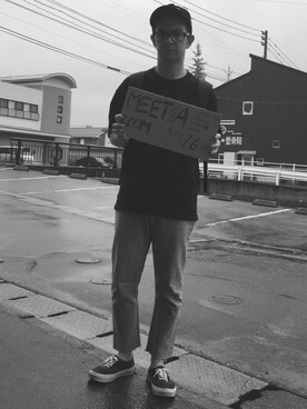 「MEETS A ROOMカウントアップ」｜🇧🇷TIAGO🇯🇵さん（メンズ・165cm）の夏コーディネート