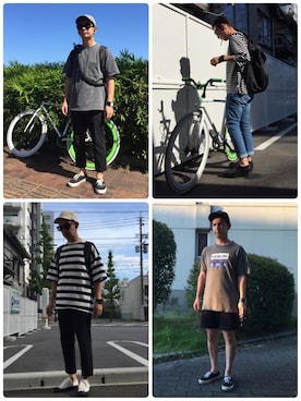 「sneakers」｜「アイテム（その他）」を使った、🇧🇷TIAGO🇯🇵さん（メンズ・165cm）の夏コーディネート