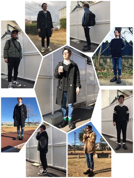 「niko and...（ニコアンド）のアイテム（ダッフルコート）」を使った、🇧🇷TIAGO🇯🇵さん（メンズ・165cm）の冬コーディネート