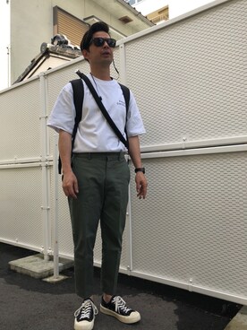 「カーキパンツ」｜🇧🇷TIAGO🇯🇵さん（メンズ・165cm・30代）の夏コーディネート