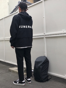 「NUMERALS（ヌメラルズ）のアイテム（パーカー）」を使った、🇧🇷TIAGO🇯🇵さん（メンズ・165cm）の春コーディネート