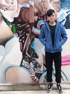 「B-SIDE（ビーサイド）のアイテム」を使った、Ericさん（メンズ・175cm）の冬コーディネート