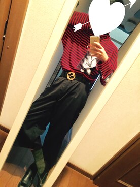 「GUCCI（グッチ）のアイテム（ベルト、ブラック系）」を使った、ZI@COさん（メンズ・170cm）の冬コーディネート