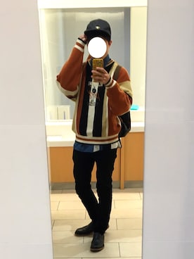 「古着のアイテム（ニット/セーター、その他）」を使った、ZI@COさん（メンズ・170cm）の冬コーディネート