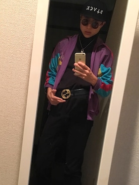 「アイテム（ジャージ）」を使った、ZI@COさん（メンズ・170cm・10代）の冬コーディネート
