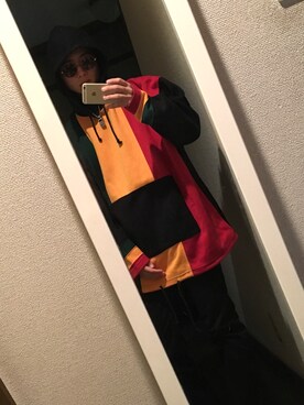 「古着のアイテム（パーカー、その他）」を使った、ZI@COさん（メンズ・170cm）の冬コーディネート