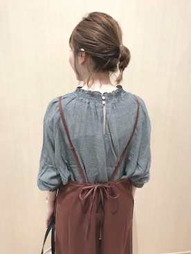 「チドリ柄」｜「アイテム（ワンピース/ドレス）」を使った、m o m o k aさん（レディース・156cm）の秋コーディネート