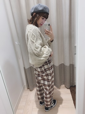 m o m o k aさん（レディース・156cm）の冬コーディネート