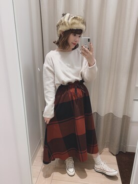 m o m o k aさん（レディース・156cm）の冬コーディネート