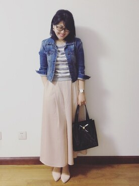 「Ted Baker（テッドベーカー）のアイテム（バッグ）」を使った、Candiceさん（レディース・160cm）の春コーディネート