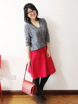 「I.Tのアイテム」を使った、Candiceさん（レディース・160cm）の冬コーディネート