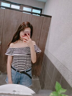 「NET（ネット）のアイテム（パンツ）」を使った、Shirley Liuさん（レディース・158cm）の秋コーディネート