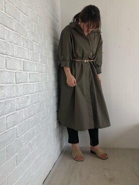 「Chez toi（シェトワ）のアイテム（シャツワンピース）」を使った、ayanom62さん（レディース・155cm）の春コーディネート