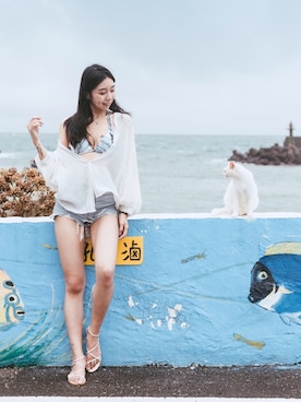 「blue」｜「アイテム（水着/着物・浴衣）」を使った、zzaneさん（レディース・43cm）の春コーディネート