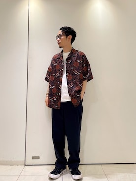 「e.sen（イーセン）のアイテム」を使った、冷牟田 誠さん（メンズ・165cm）の春コーディネート